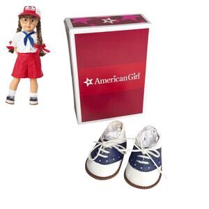 American Girl Molly Saddle Shoes Blue White Doll Camp Gowonagin Accessories